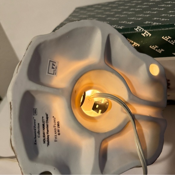 VTG Fitz And Floyd 1993 holiday Hamlet Chapel -enchanted Forest collection - Picture 8 of 8